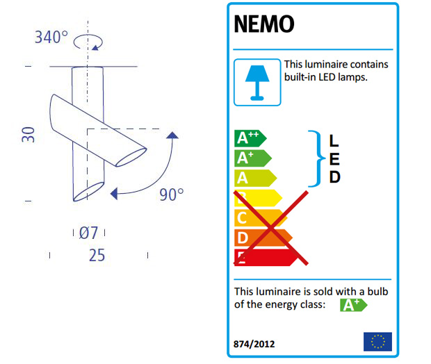 Nemo Lighting 2Tubes