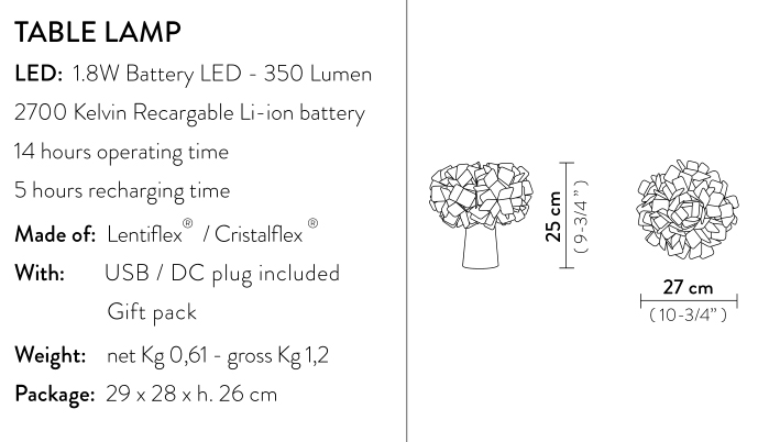 Slamp Clizia Battery Powered