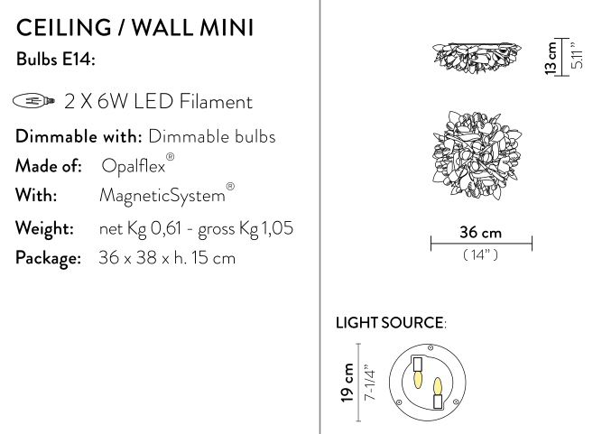 slamp veli mini misure