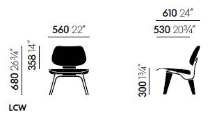 vitra plywood lcw sizes