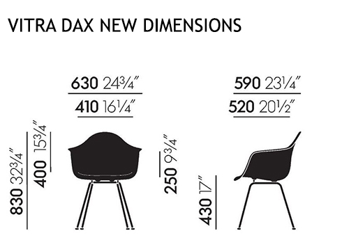 Vitra DAX Nuove dimensioni