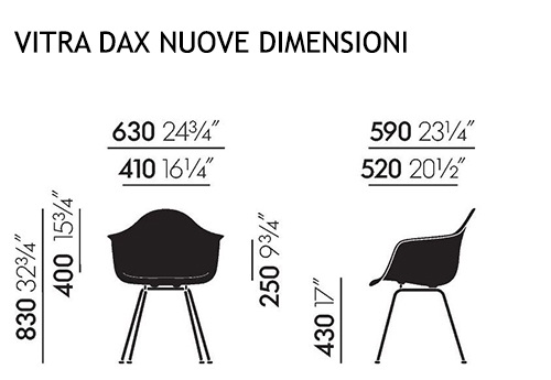 Vitra DAX Nuove dimensioni