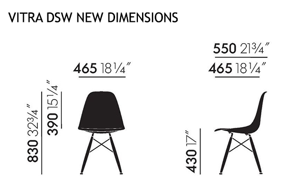 Vitra DSR Nuove dimensioni