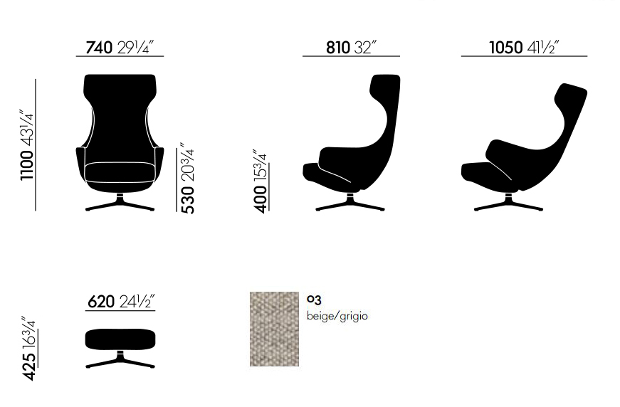 vitra repos sizes