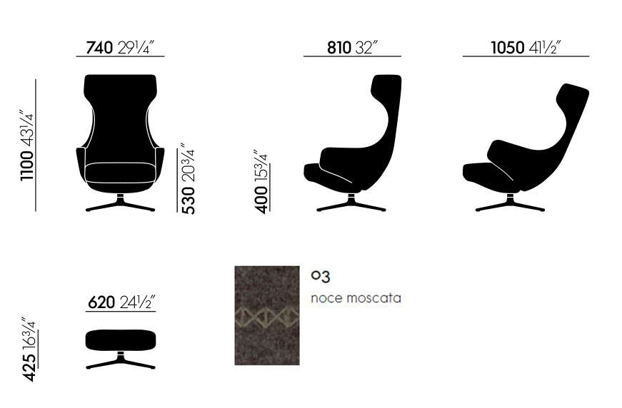 vitra repos sizes