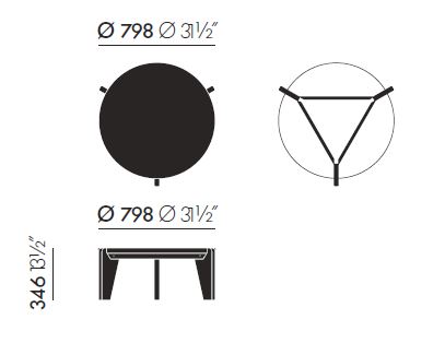 Vitra Guéridon Bas misure