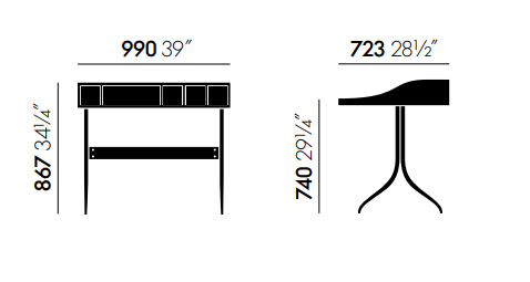 vitra home desk sizes