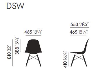 Vitra DSW sizes