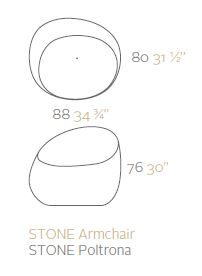 vondom stones poltrona sizes